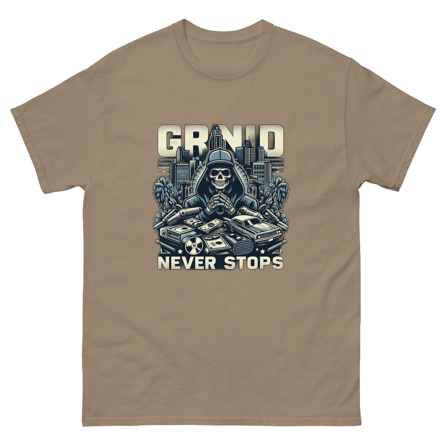 Grind Never Stops - Urban Hustle T-Shirt