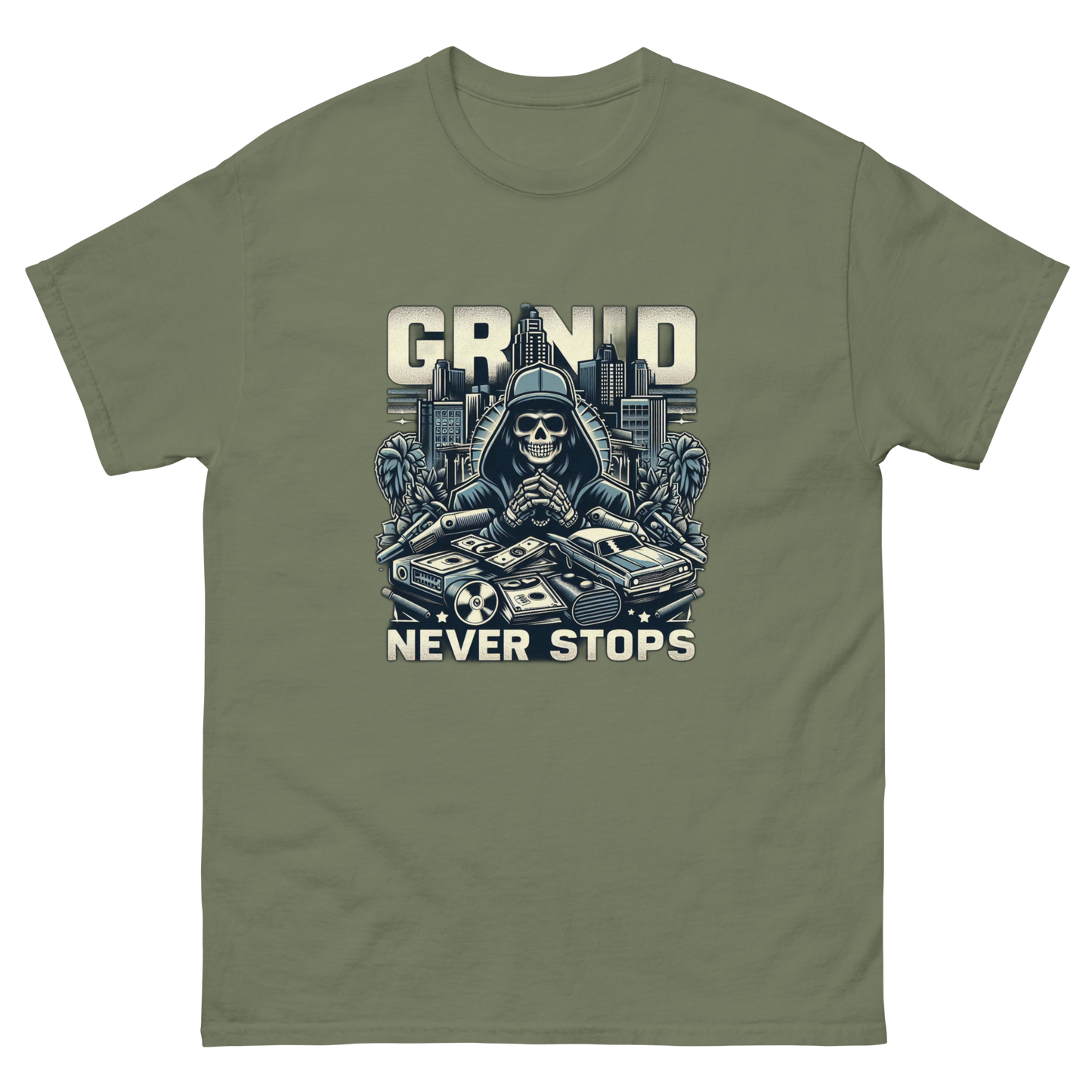 Grind Never Stops - Urban Hustle T-Shirt