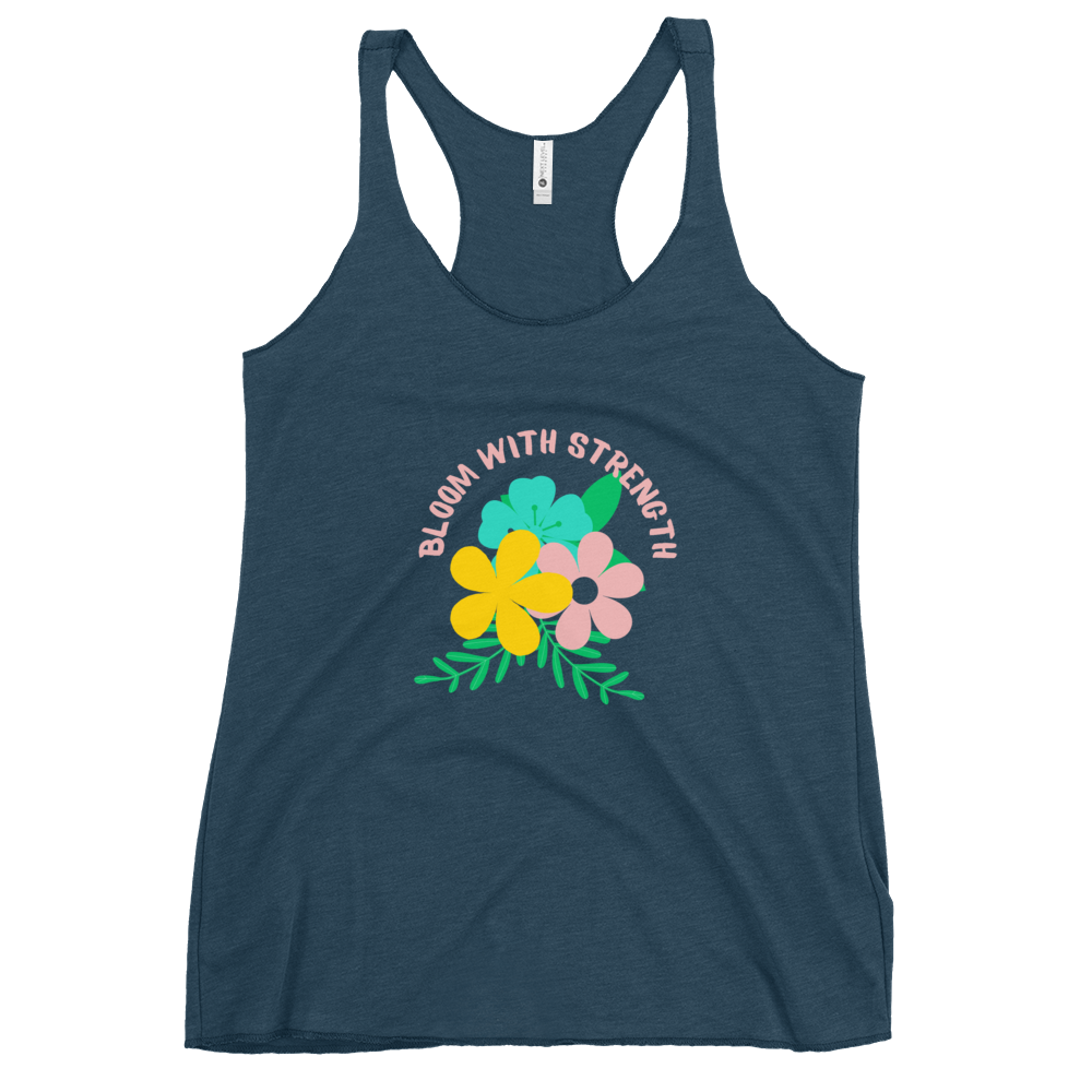 Bloom with Strength - Women's Empowerment Racerback Tank