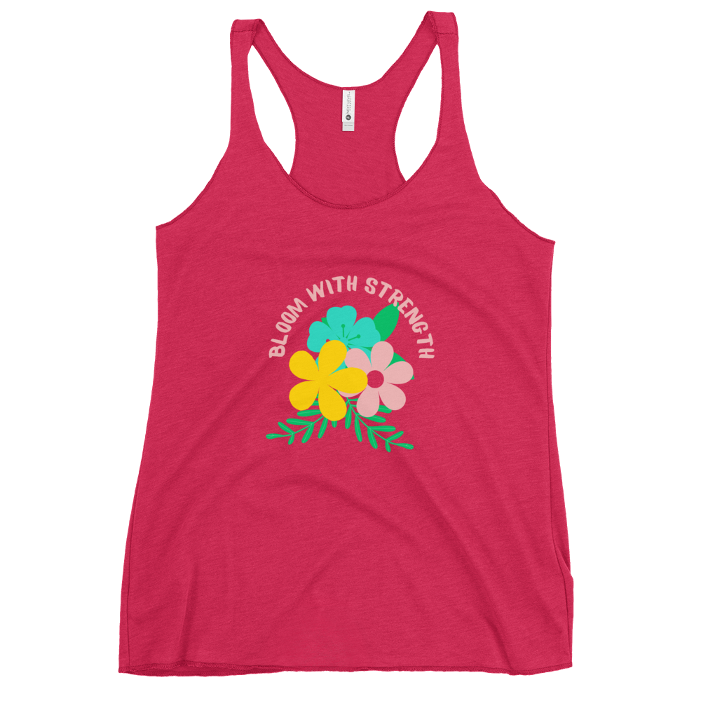 Bloom with Strength - Women's Empowerment Racerback Tank